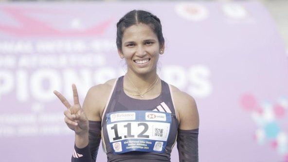 Reliance Foundation athlete Jyothi Yarraji breaking her own 60m hurdles national record in France today in her first competition of 2025