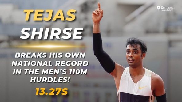 Reliance Foundation’s Tejas Shirse rewrites own national record, meets qualification mark for Asian Games