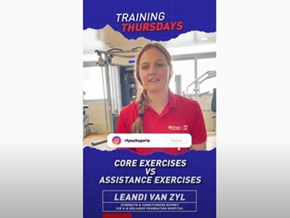 Training Thursdays with Reliance Foundation Youth Sports | Core Exercises vs Assistance Exercises